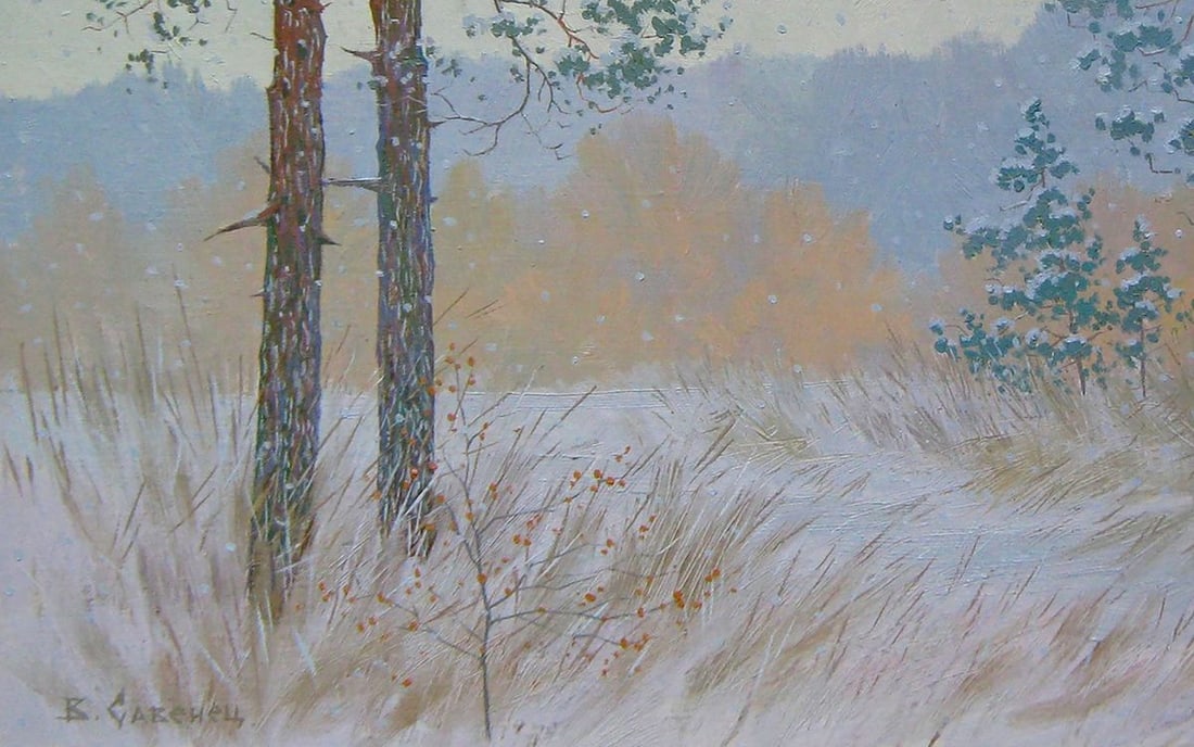 Oil painting Snowing Kalebets Valery - 4