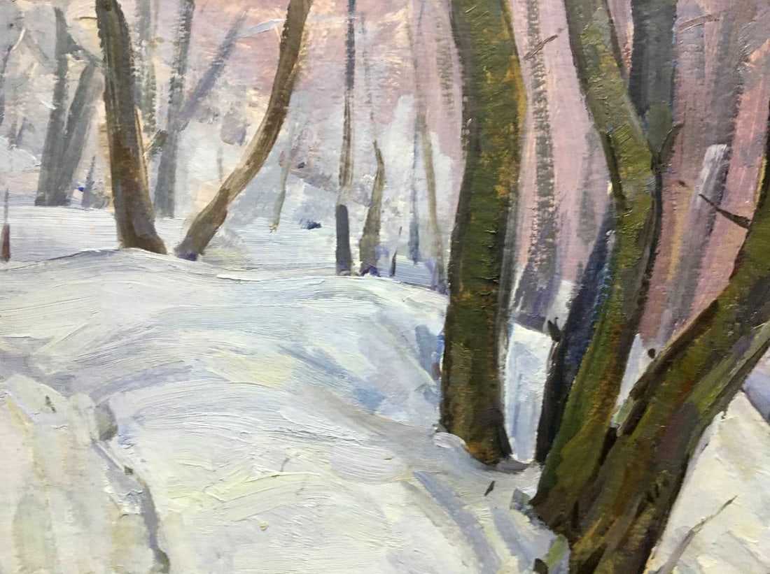Oil painting Winter forest Bloshenko Anatoly Mikhailovich - 2