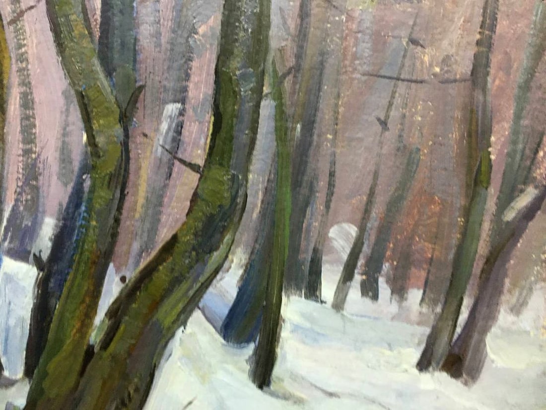 Oil painting Winter forest Bloshenko Anatoly Mikhailovich - 4