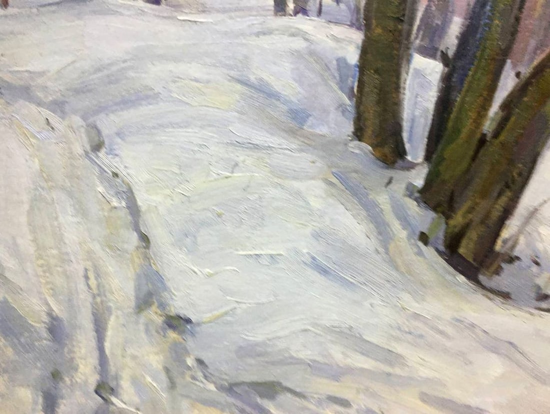 Oil painting Winter forest Bloshenko Anatoly Mikhailovich - 8