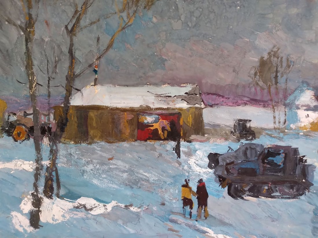 Painting Snow clearing Litvinov Oleg Arkad'yevich - 2