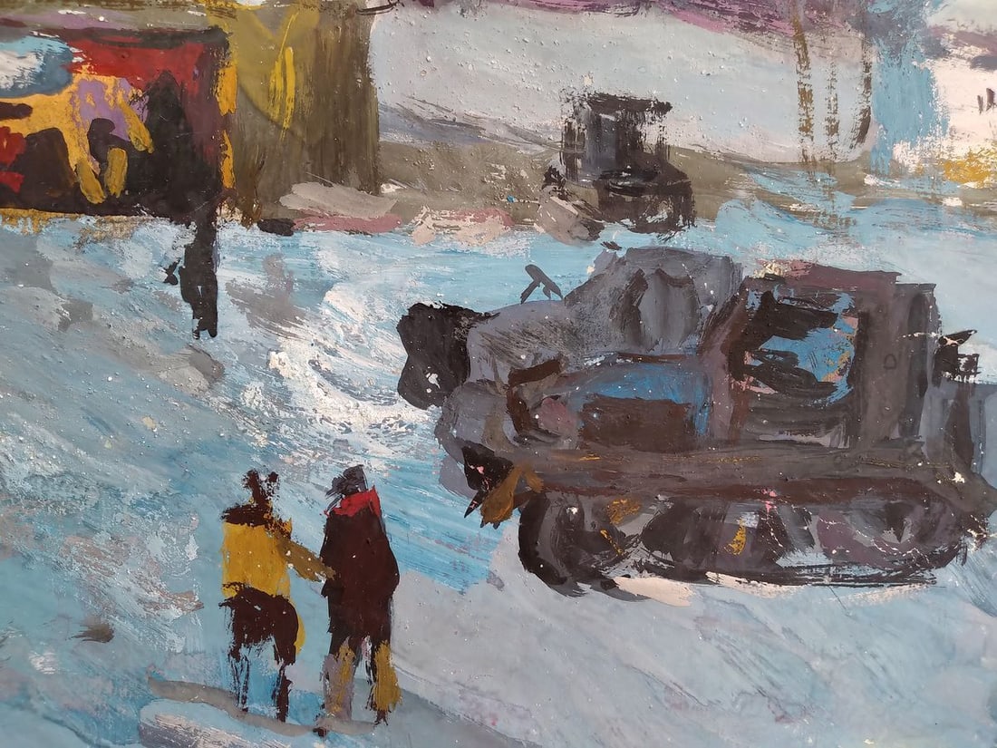 Painting Snow clearing Litvinov Oleg Arkad'yevich - 3
