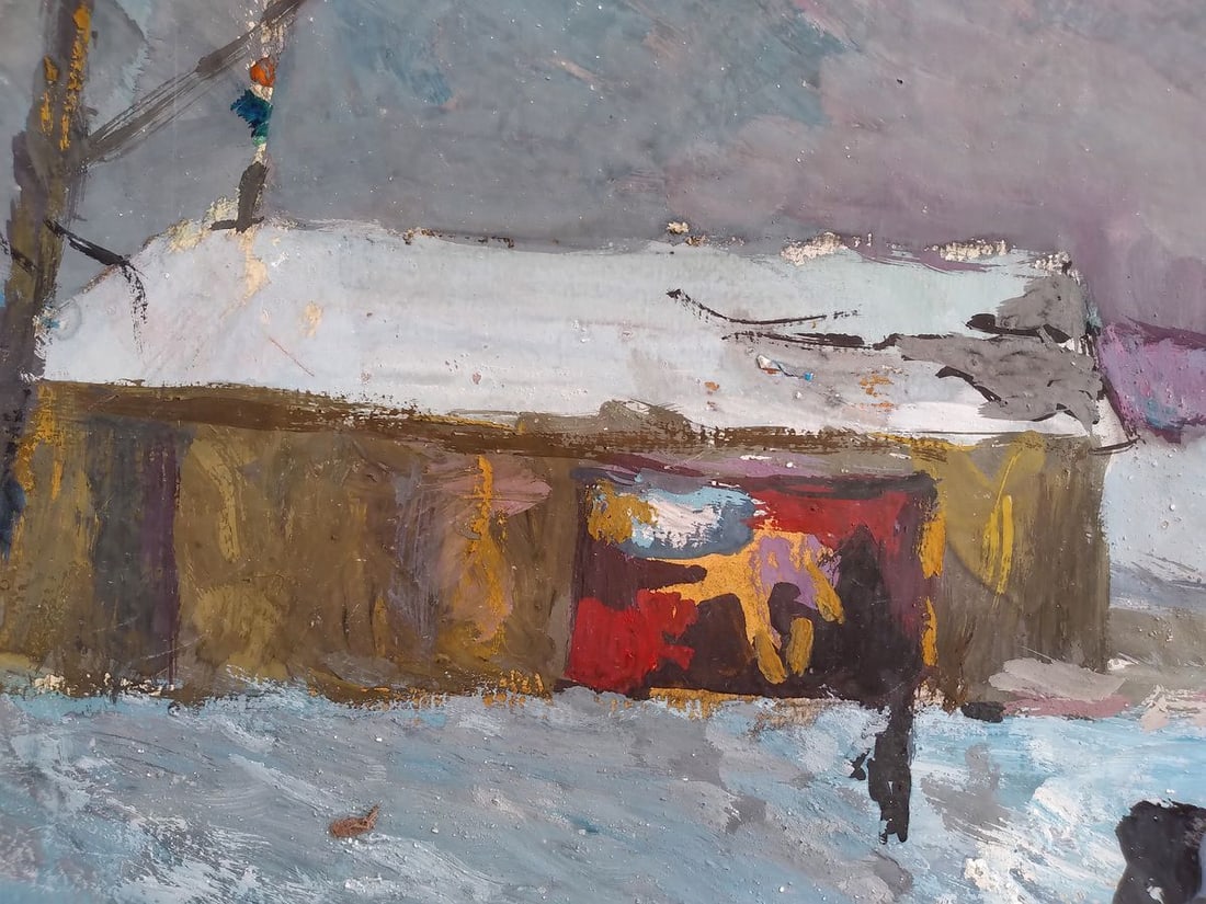 Painting Snow clearing Litvinov Oleg Arkad'yevich - 4