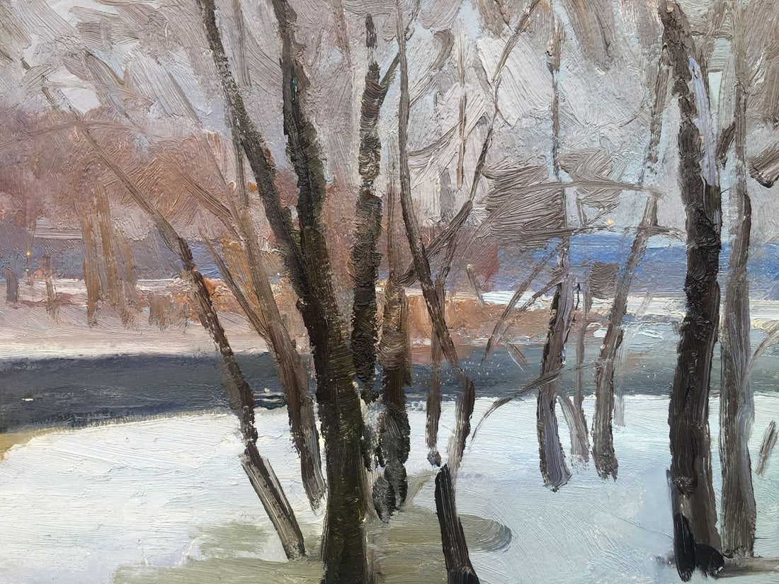 Oil painting The first snow in the forest Bloshenko Anatoly Mikhailovich - 4