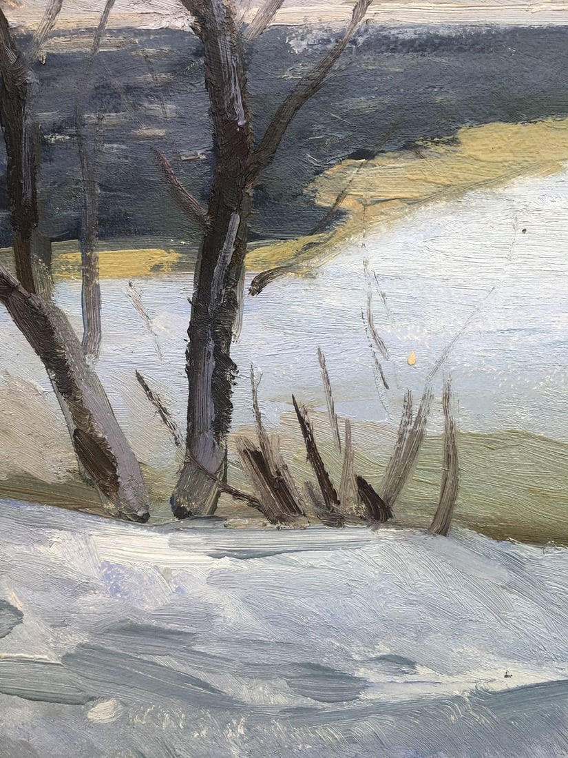 Oil painting The first snow in the forest Bloshenko Anatoly Mikhailovich - 6