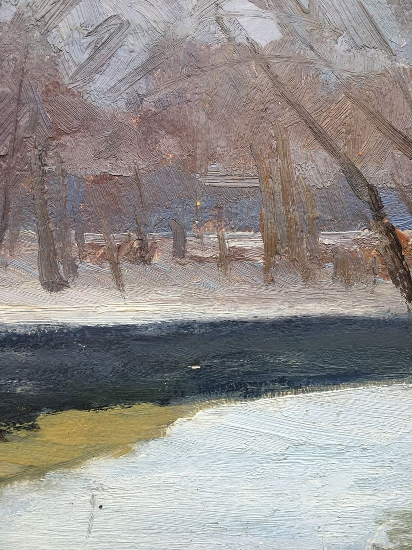 Oil painting The first snow in the forest Bloshenko Anatoly Mikhailovich - 9