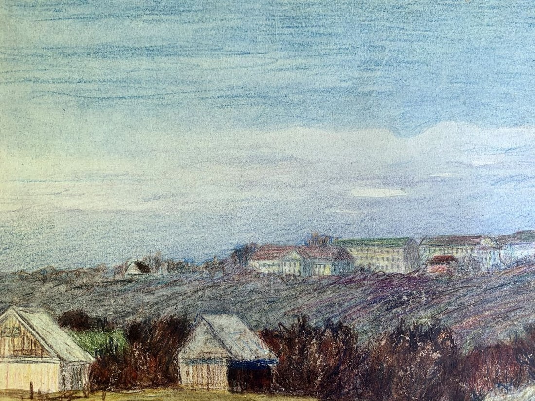 Colored pencils painting Early spring A. G. Cherkas - 2