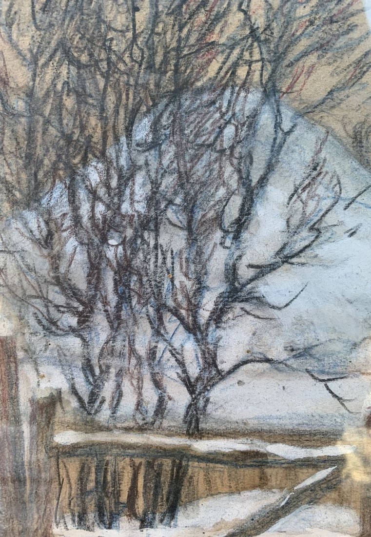 Color pencils painting winter mood A.G.Cherkas - 7