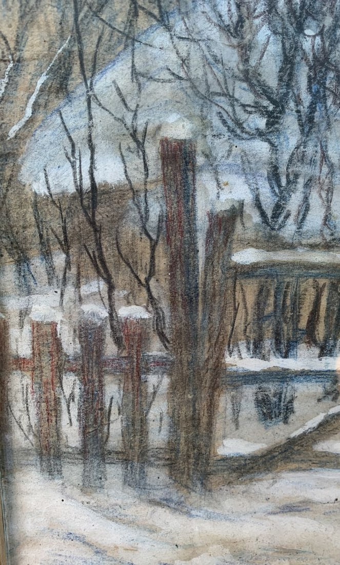 Color pencils painting winter mood A.G.Cherkas - 8