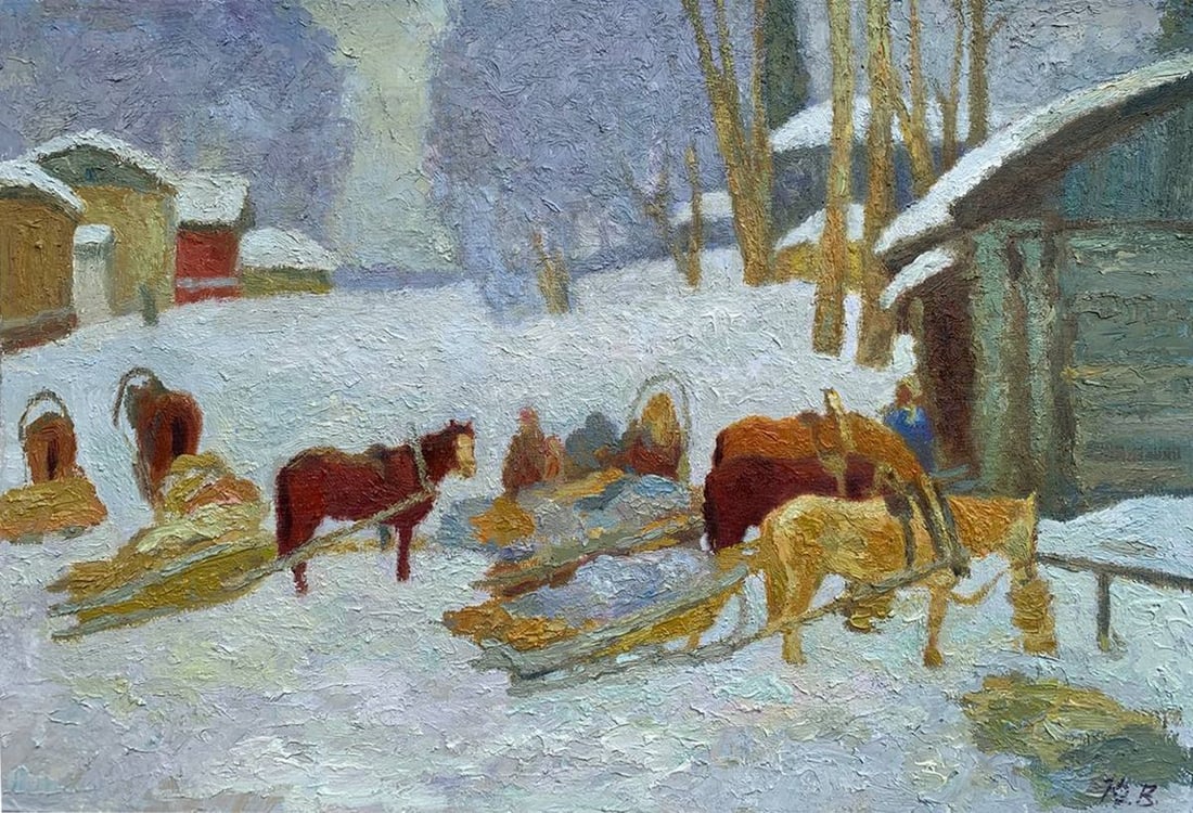 Oil painting Expectation Vladimir Yakovlevich Yukin (1 of 10)
