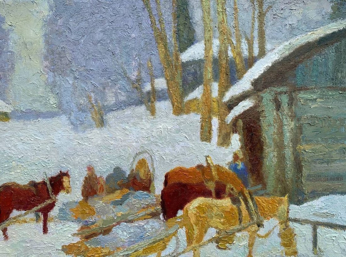 Oil painting Expectation Vladimir Yakovlevich Yukin - 3