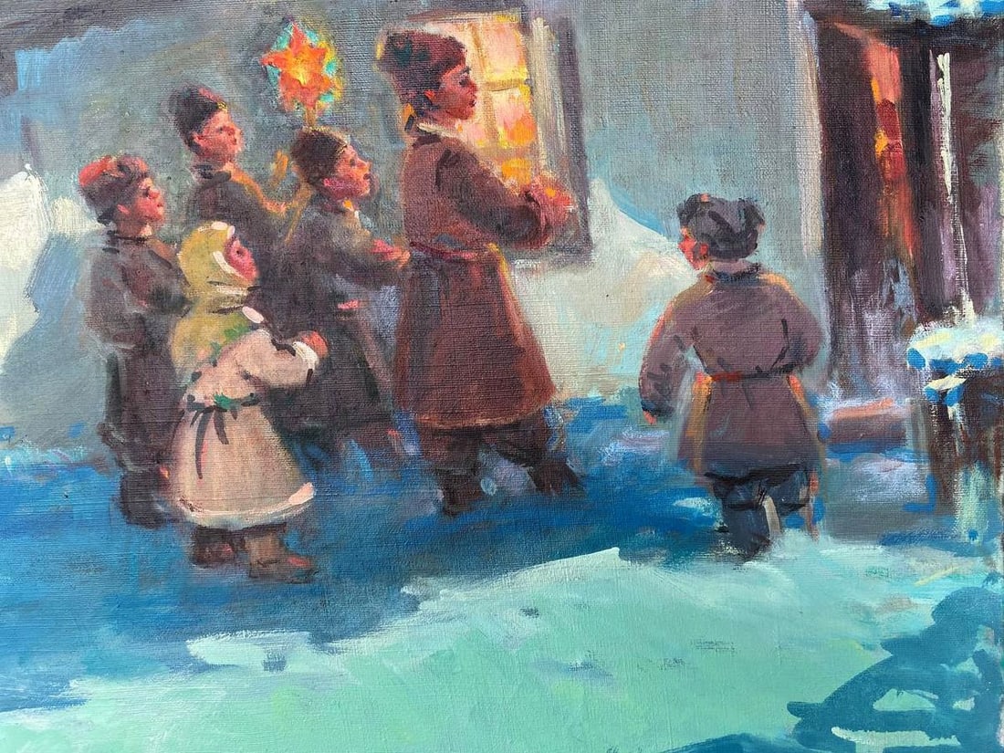 Oil painting Christmas carols Nestor Mitrofanovich Kizenko - 3