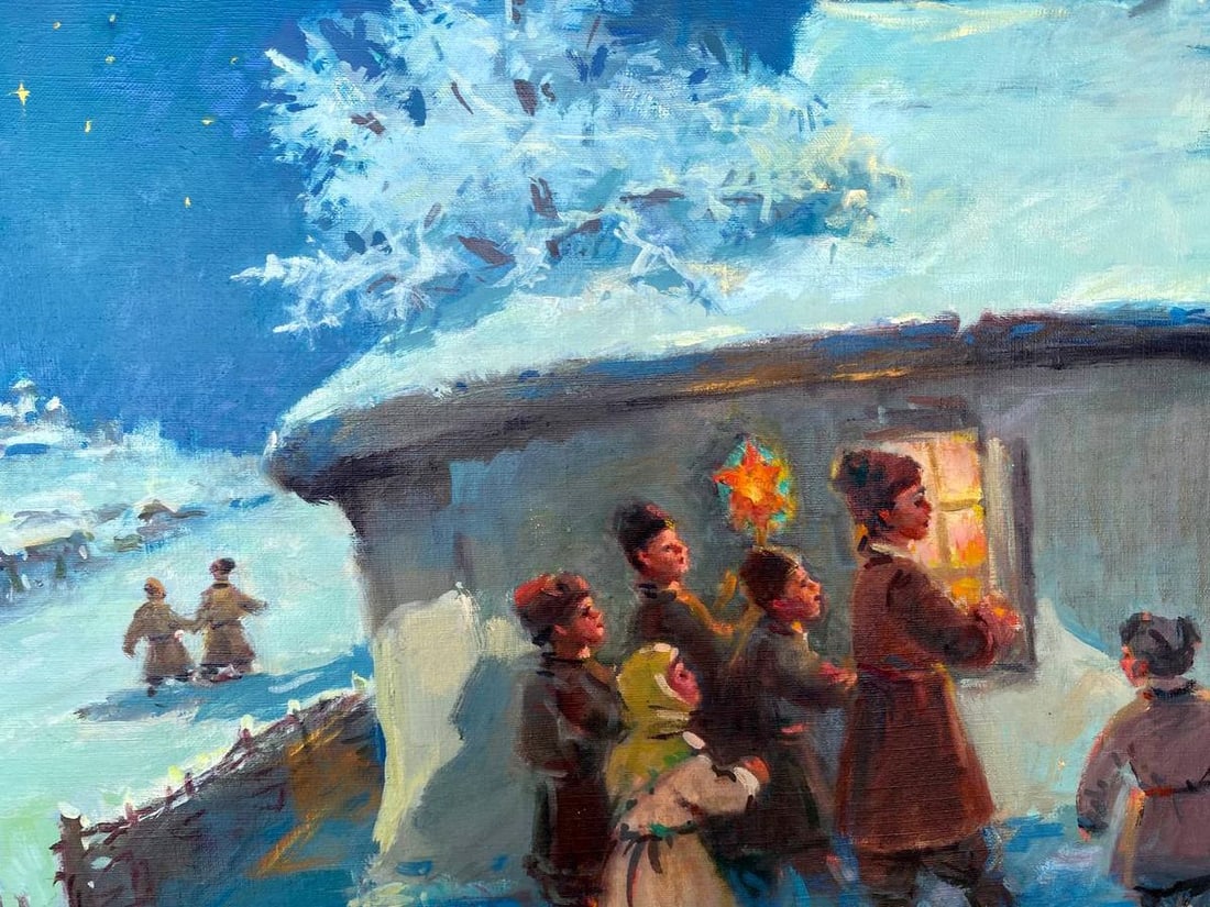 Oil painting Christmas carols Nestor Mitrofanovich Kizenko - 4