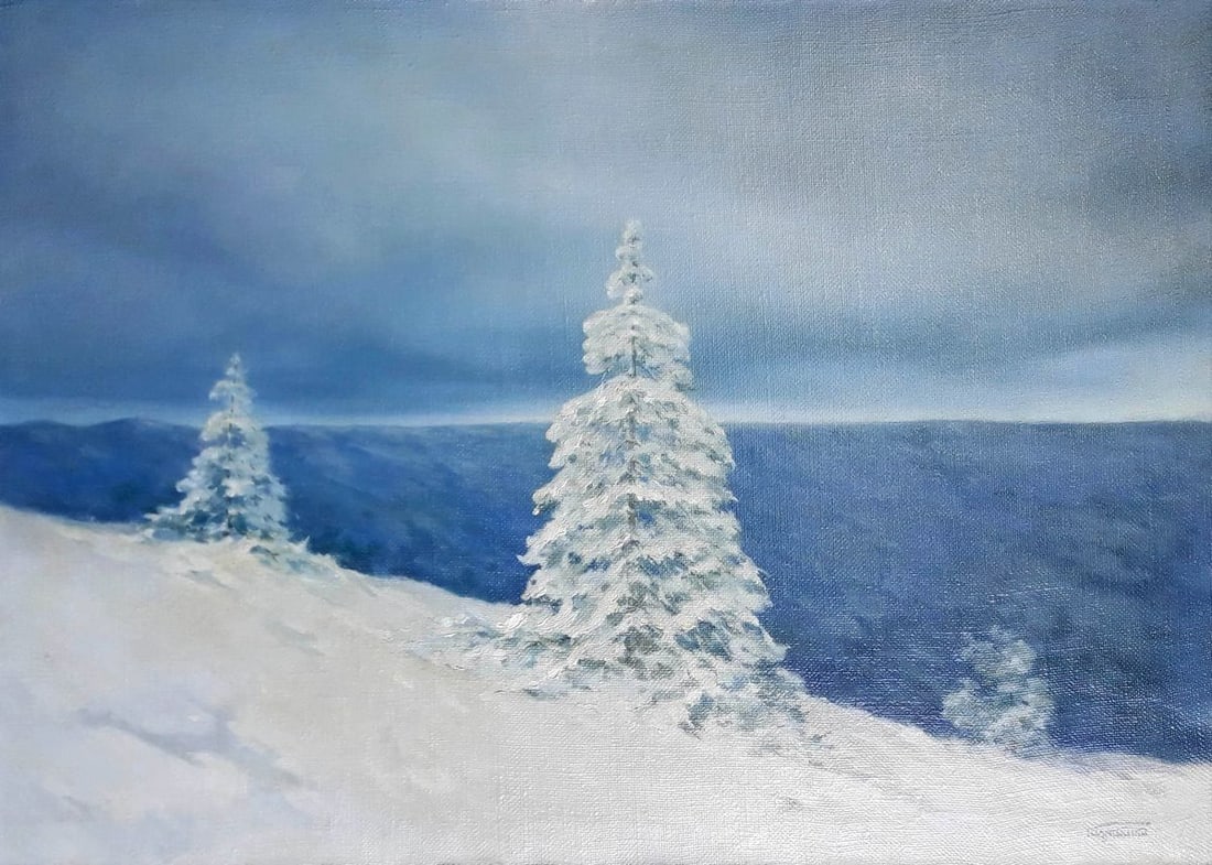 Oil painting Winter Korkishko Vasily - 2