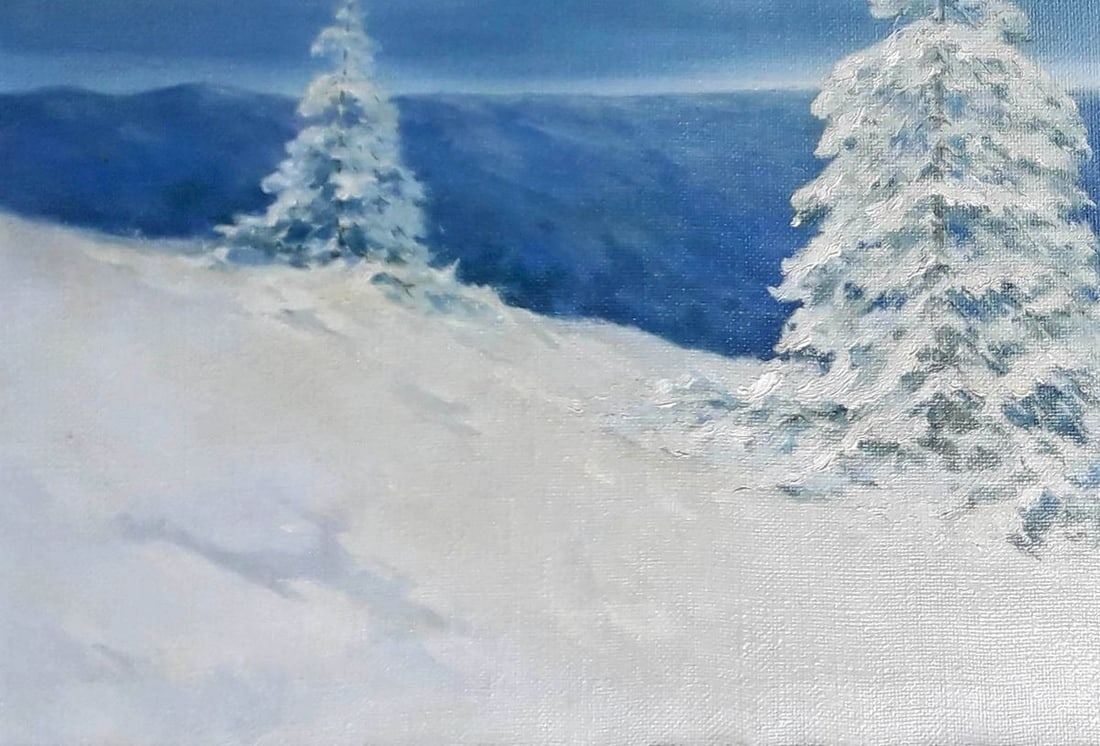 Oil painting Winter Korkishko Vasily - 5