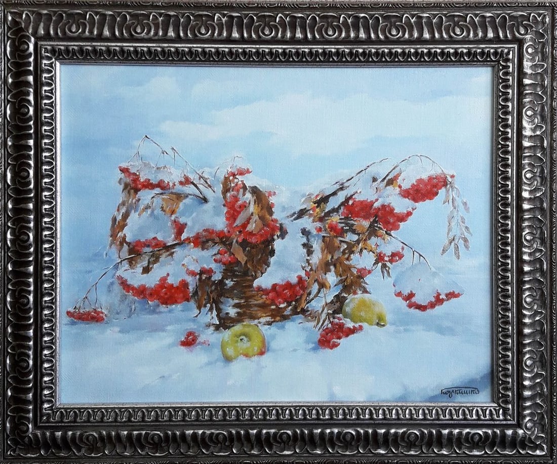 Oil painting Apples in the snow Korkishko Vasily (1 of 6)