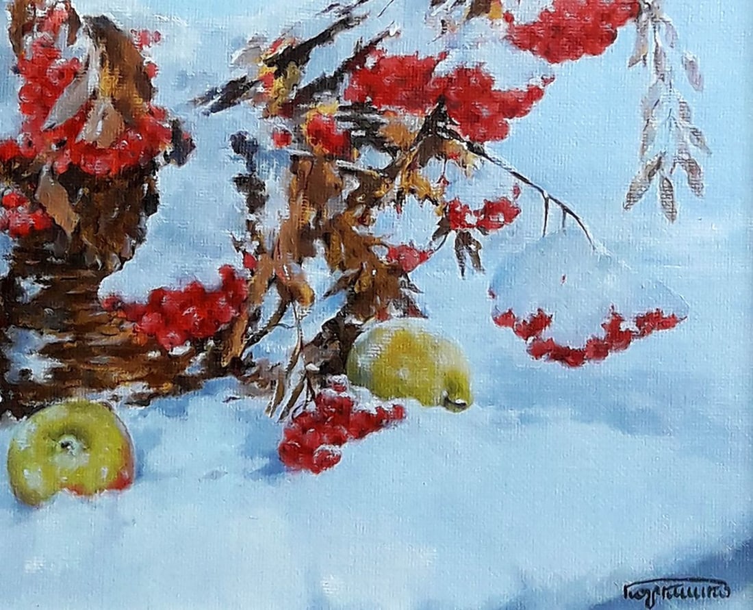 Oil painting Apples in the snow Korkishko Vasily - 6