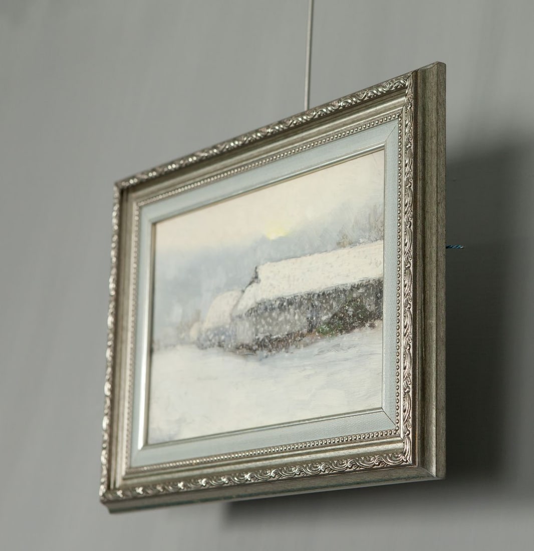 Winter Morning on Sunday Oil Painting - 2