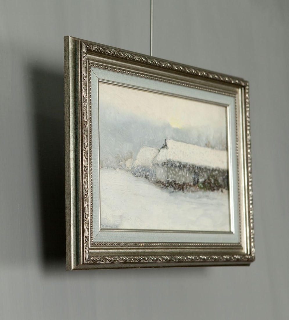 Winter Morning on Sunday Oil Painting - 3
