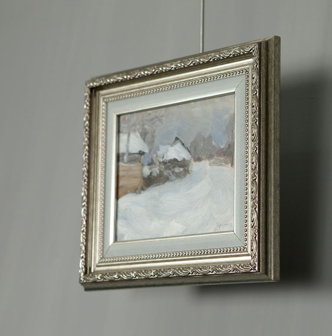Oil Painting Snowy Streets in the Pogrebakh Ivan Tsyupka - 2