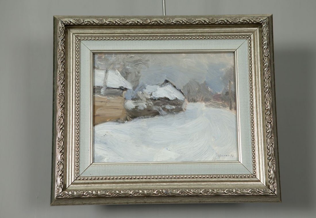 Oil Painting Snowy Streets in the Pogrebakh Ivan Tsyupka - 4