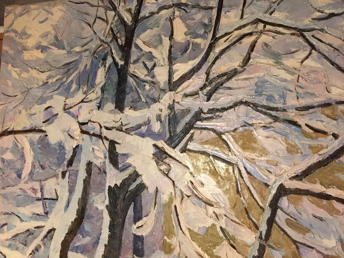 Oil painting Winter sketch Sabadysh Petr Yevlampievich - 3