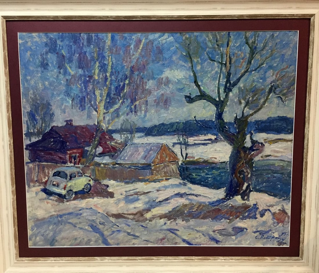 Oil painting Blue day Petrashevsky Stanislav Vasilievich: Title: Oil painting Blue day Petrashevsky Stanislav Vasilievich Description: NoBag 2 *** ABOUT THIS PAINTING *** * TITLE: "Blue day" * ARTISTS: Petrashevsky Stanislav Vasilievich * SIZE: 70x50