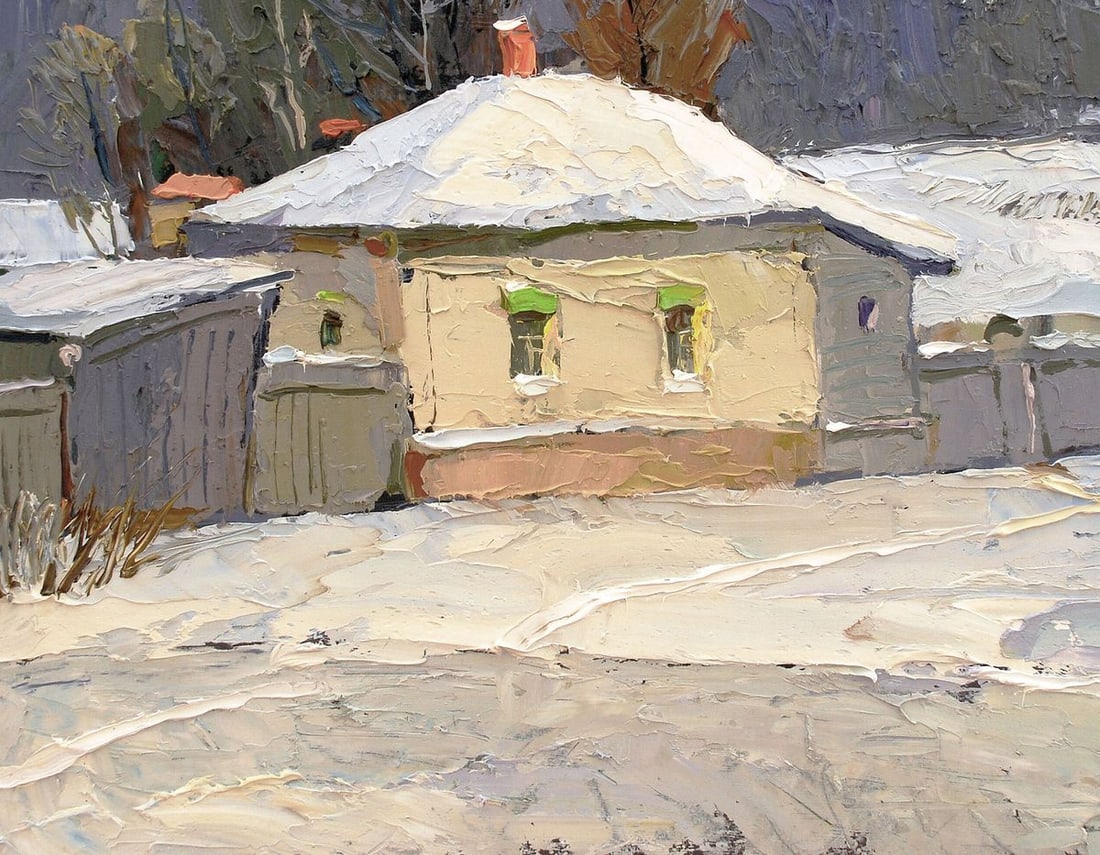 Oil painting Winter sketch Egor Ktpatunov - 4