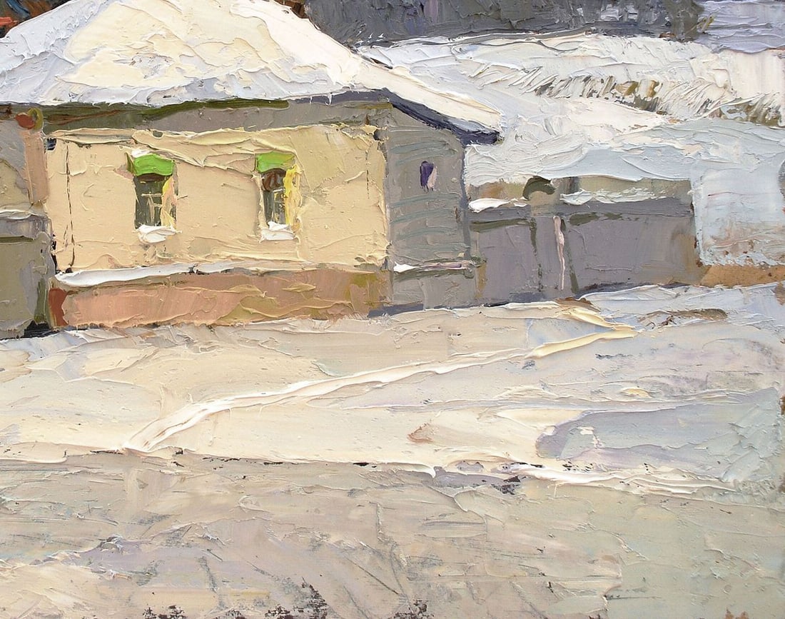 Oil painting Winter sketch Egor Ktpatunov - 5