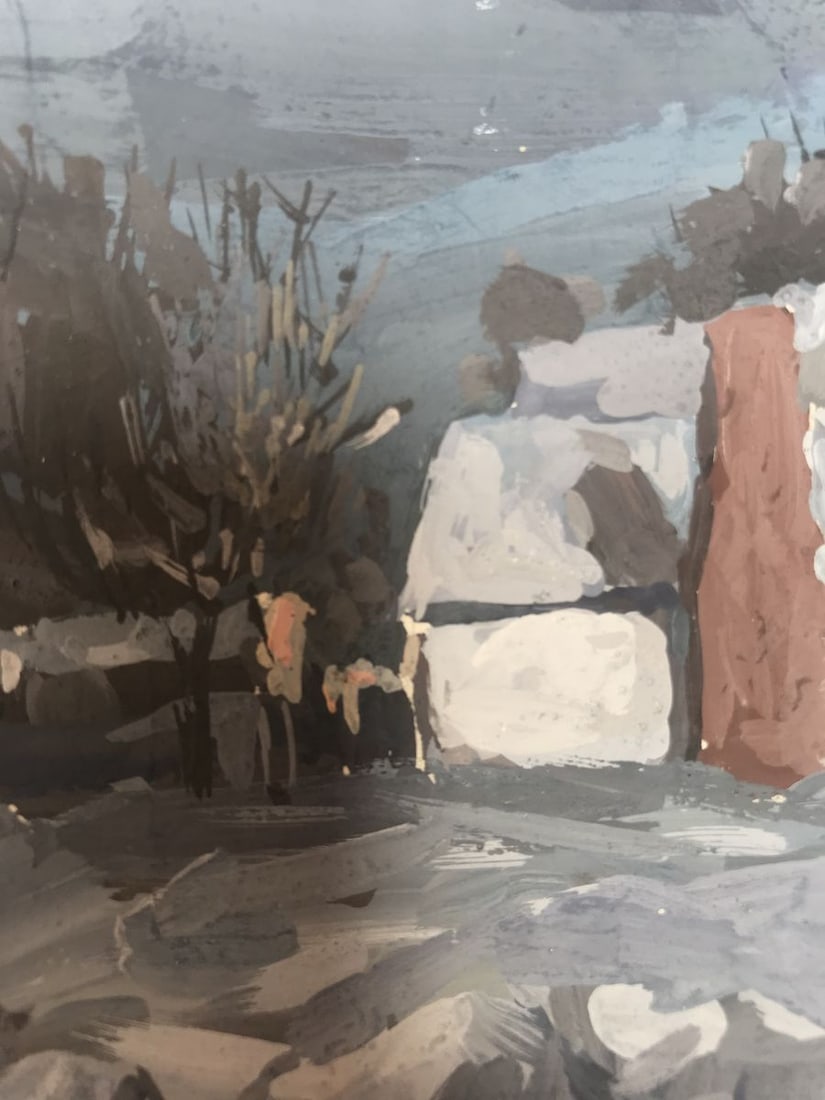 Oil painting Winter village landscape Sakhno Ludmila - 7