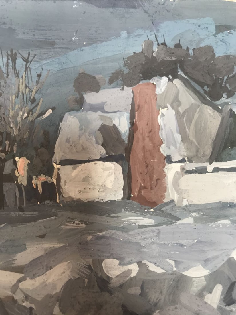 Oil painting Winter village landscape Sakhno Ludmila - 8