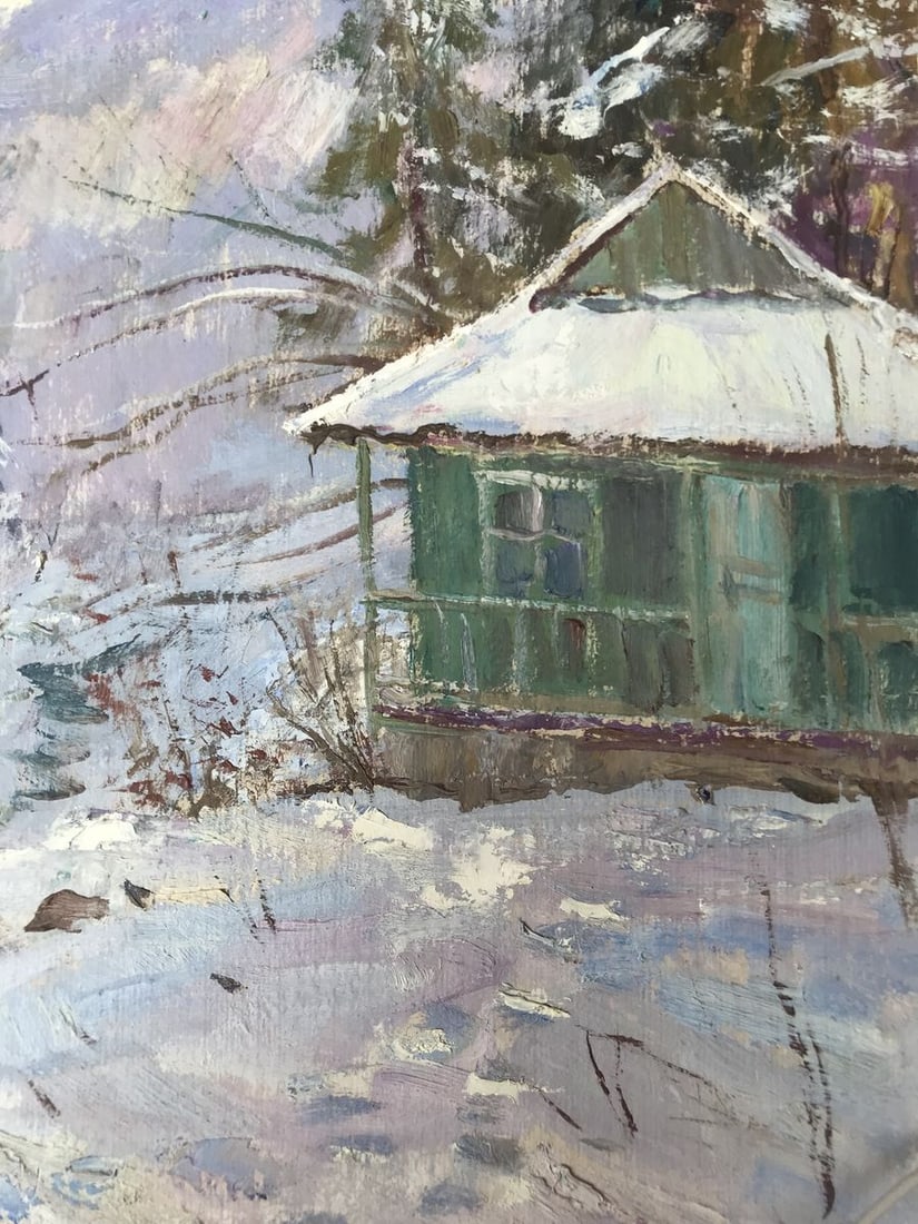 Oil painting Winter in Yaremche Wihyrovskii Victor - 10
