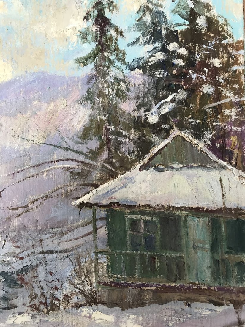 Oil painting Winter in Yaremche Wihyrovskii Victor - 7
