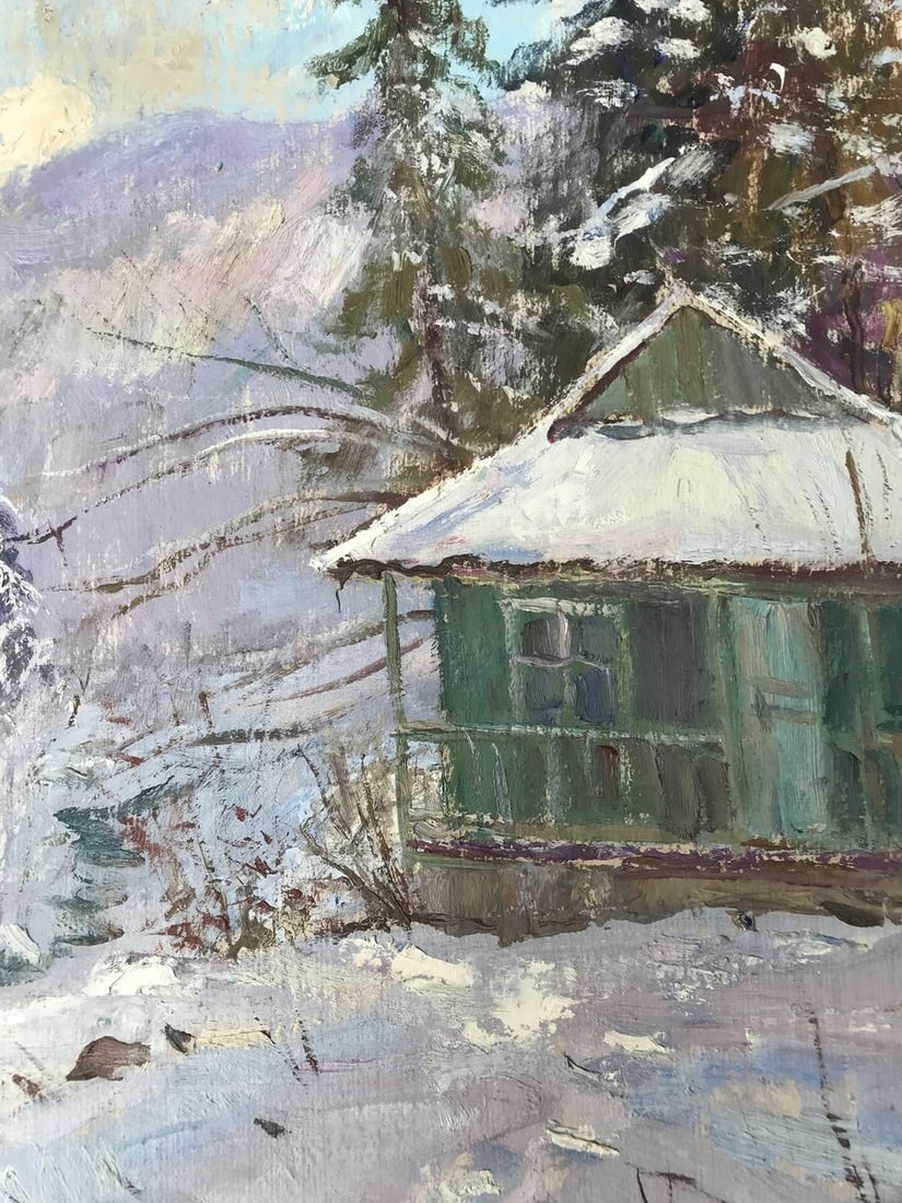Oil painting Winter in Yaremche Wihyrovskii Victor - 9