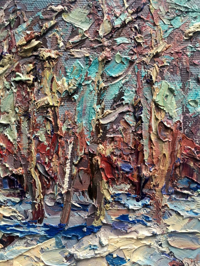 Oil painting Freezing day Alexander Nikolaevich Cherednichenko - 9