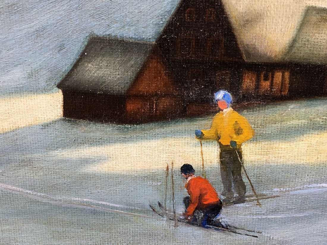 Oil painting Skiers K. Siegmund - 3