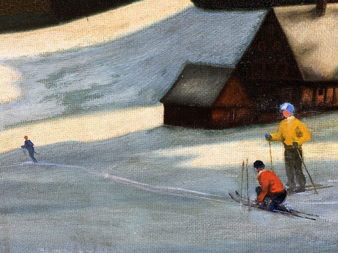 Oil painting Skiers K. Siegmund - 4