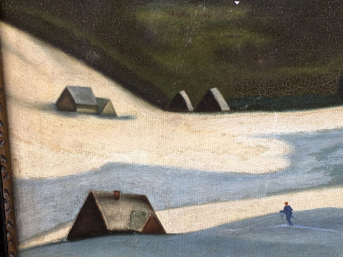 Oil painting Skiers K. Siegmund - 7