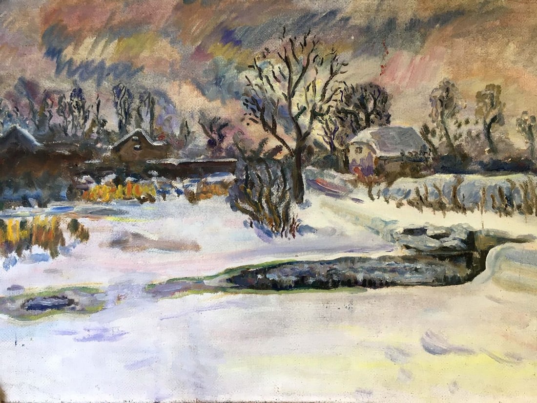 Oil painting Winter landscape Chernikov Vladimir Mikhailovich - 2