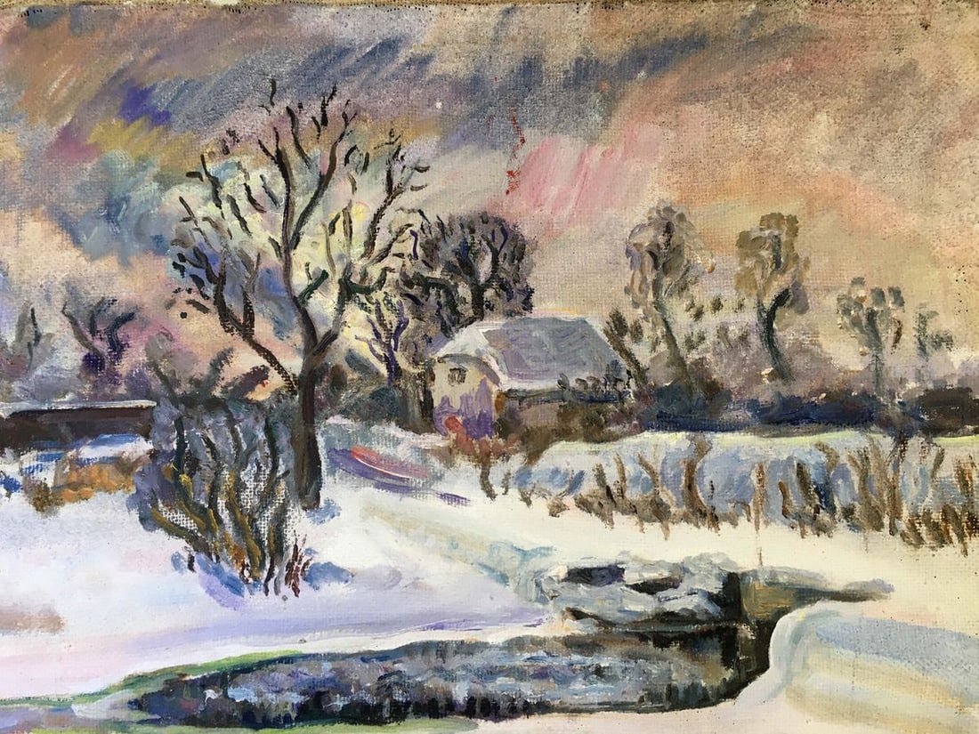 Oil painting Winter landscape Chernikov Vladimir Mikhailovich - 4