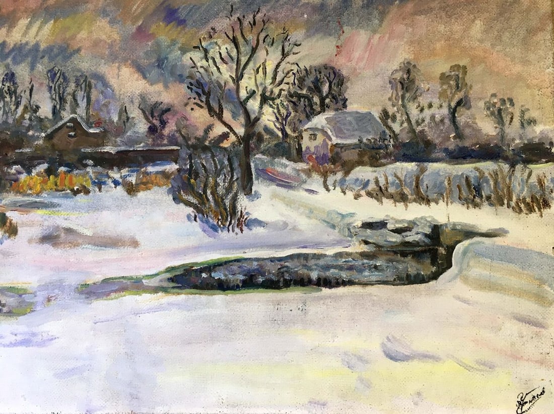 Oil painting Winter landscape Chernikov Vladimir Mikhailovich - 7