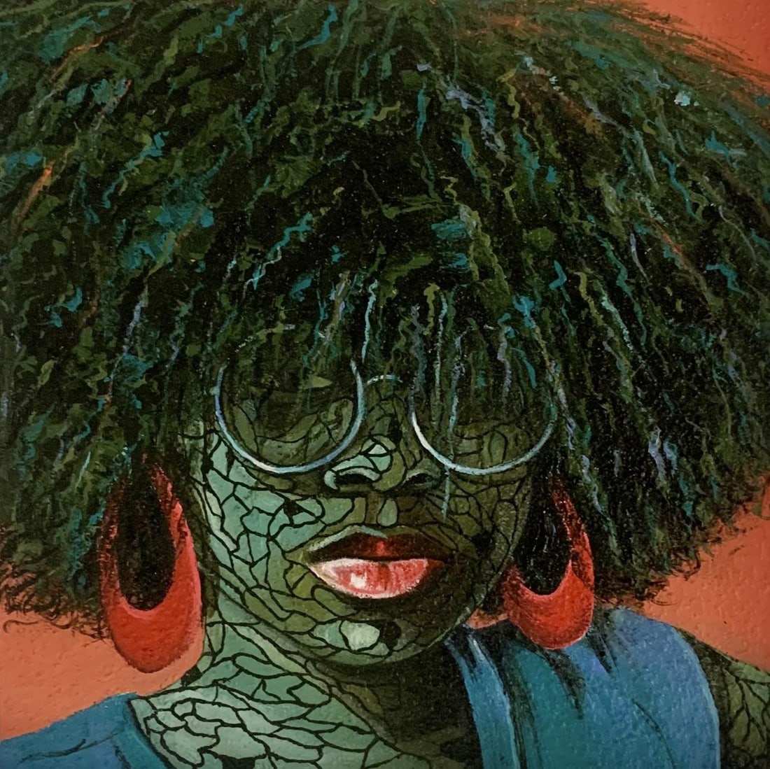 Toheeb Bankole, Against All Odds, 2023: Creator: Toheeb Bankole (1996, Nigerian) Creation Year: 2023 Dimensions: Height: 16 in (40.64 cm)Width: 16 in (40.64 cm)Depth: 1 in (2.54 cm) Medium: Canvas,Acrylic Movement & Style: Conceptual