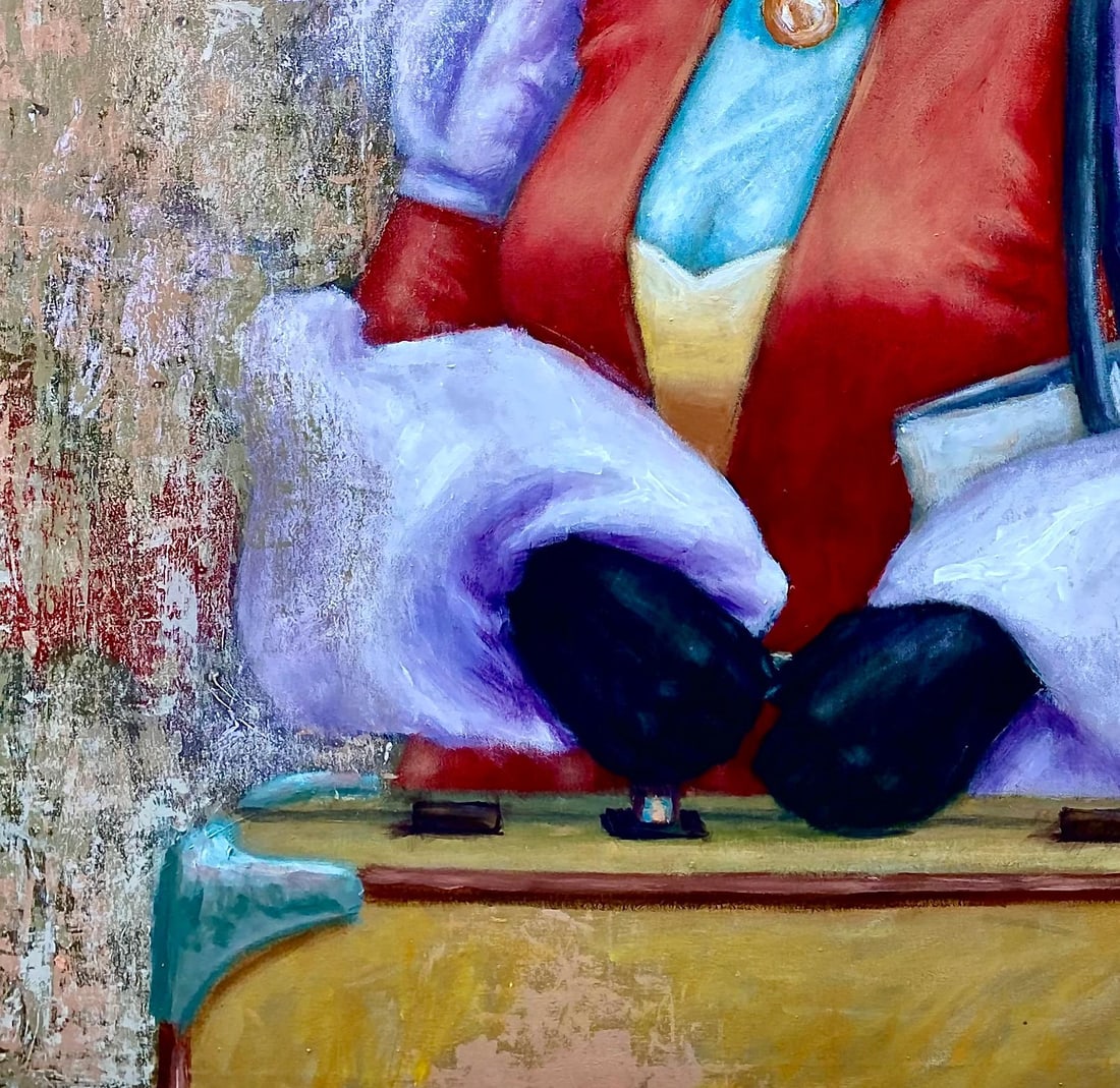 Aragbada Stephen, Traveler (red cloth ) 3, 2022 - 2