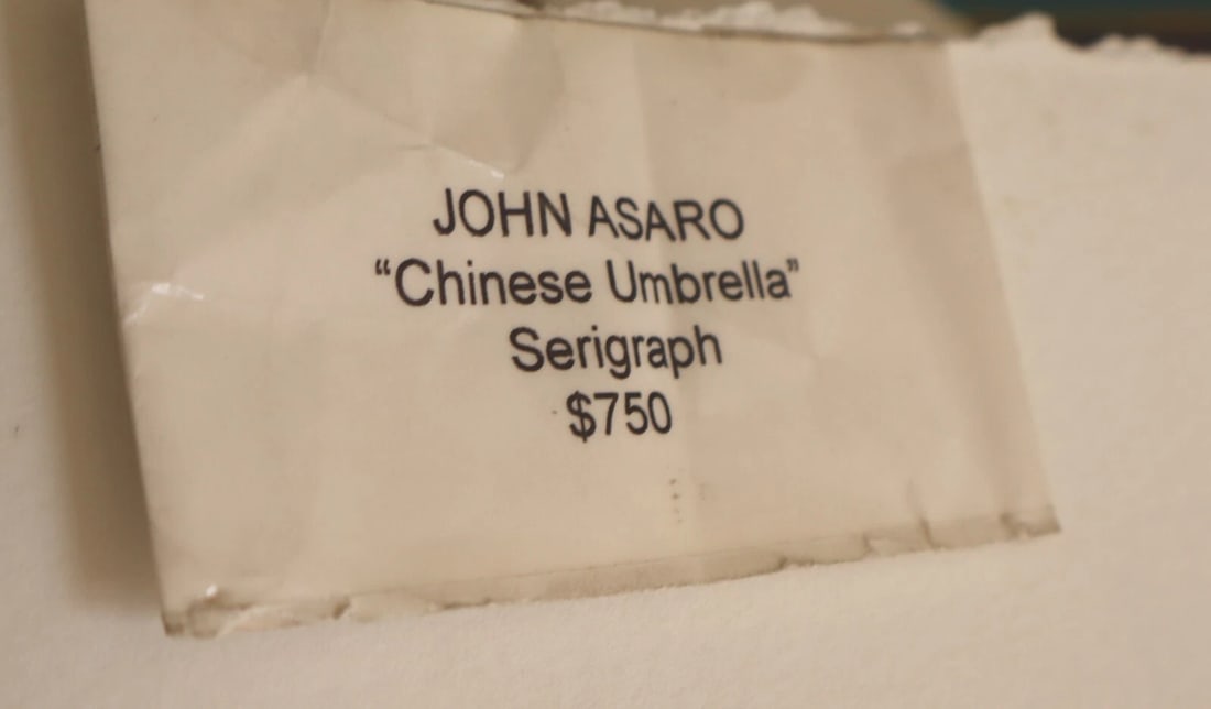 JOHN ASARO Printer's Proof Serigraph Ed of 75 CHINESE UMBRELLA was $750 - 7