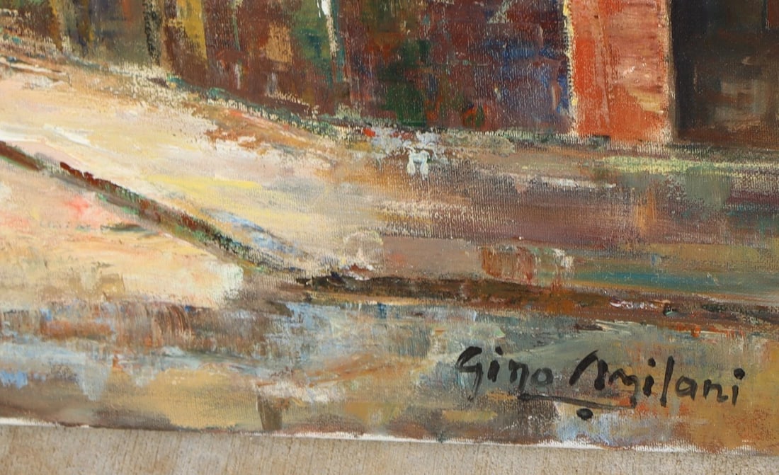 GINO MILANI Montmartre Le Moulin de la Galette oil painting Unframed - 4