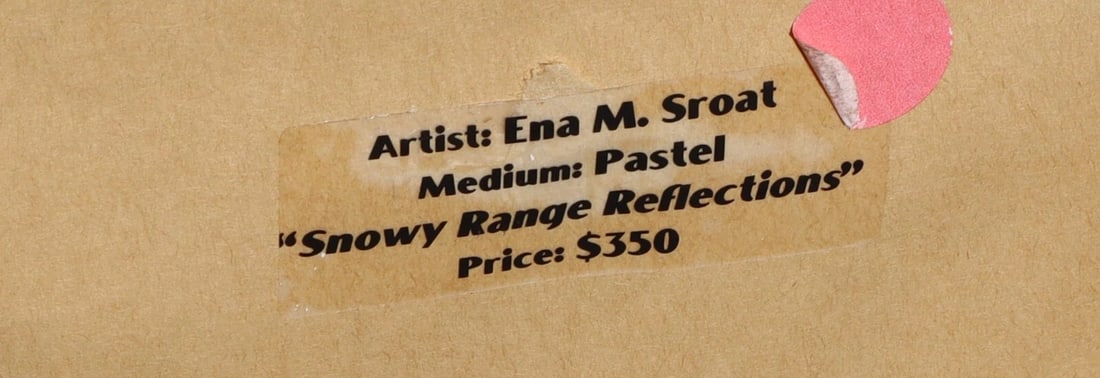 ENA M. SROAT Snowy Range Reflections Pastel Painting - 6