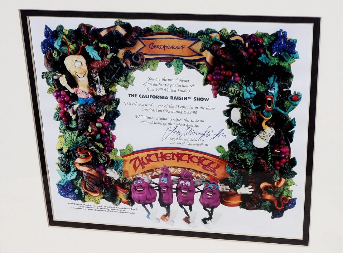 Will Vinton Signed Production Cel The California Raisin Show 1989-1990 with COA - 4
