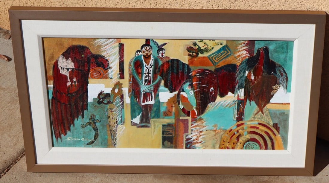 SHERREN GUTHRIE-McMATH Calif Modernist African Safari Figures & Animals acrylic - 2