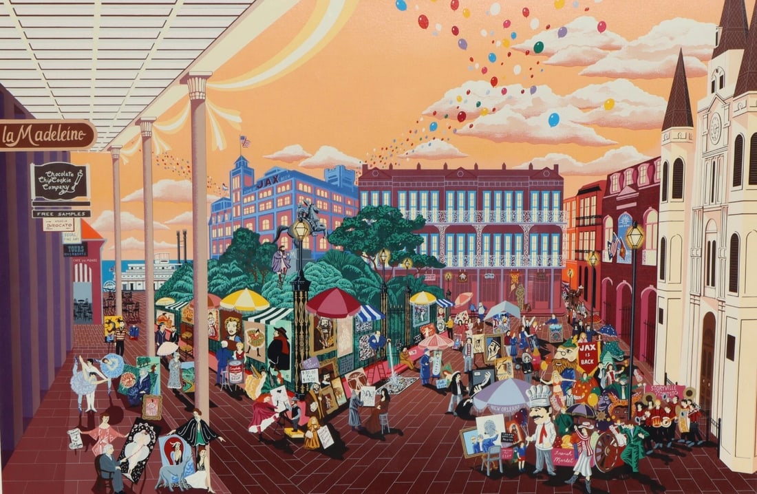 MELANIE TAYLOR KENT Printers Proof Serigraph Portraits in the Park New Orleans - 3