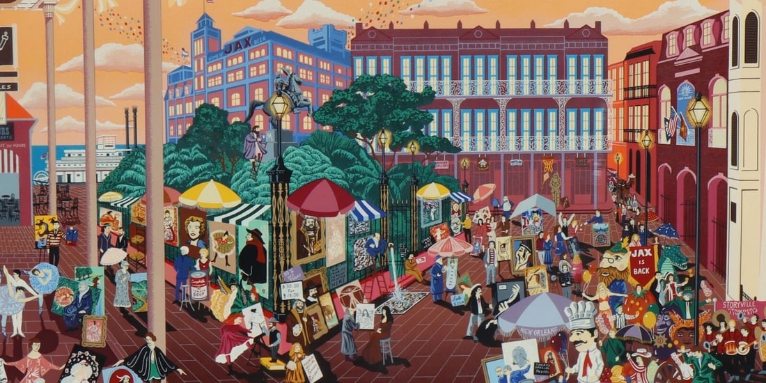 MELANIE TAYLOR KENT Printers Proof Serigraph Portraits in the Park New Orleans - 4